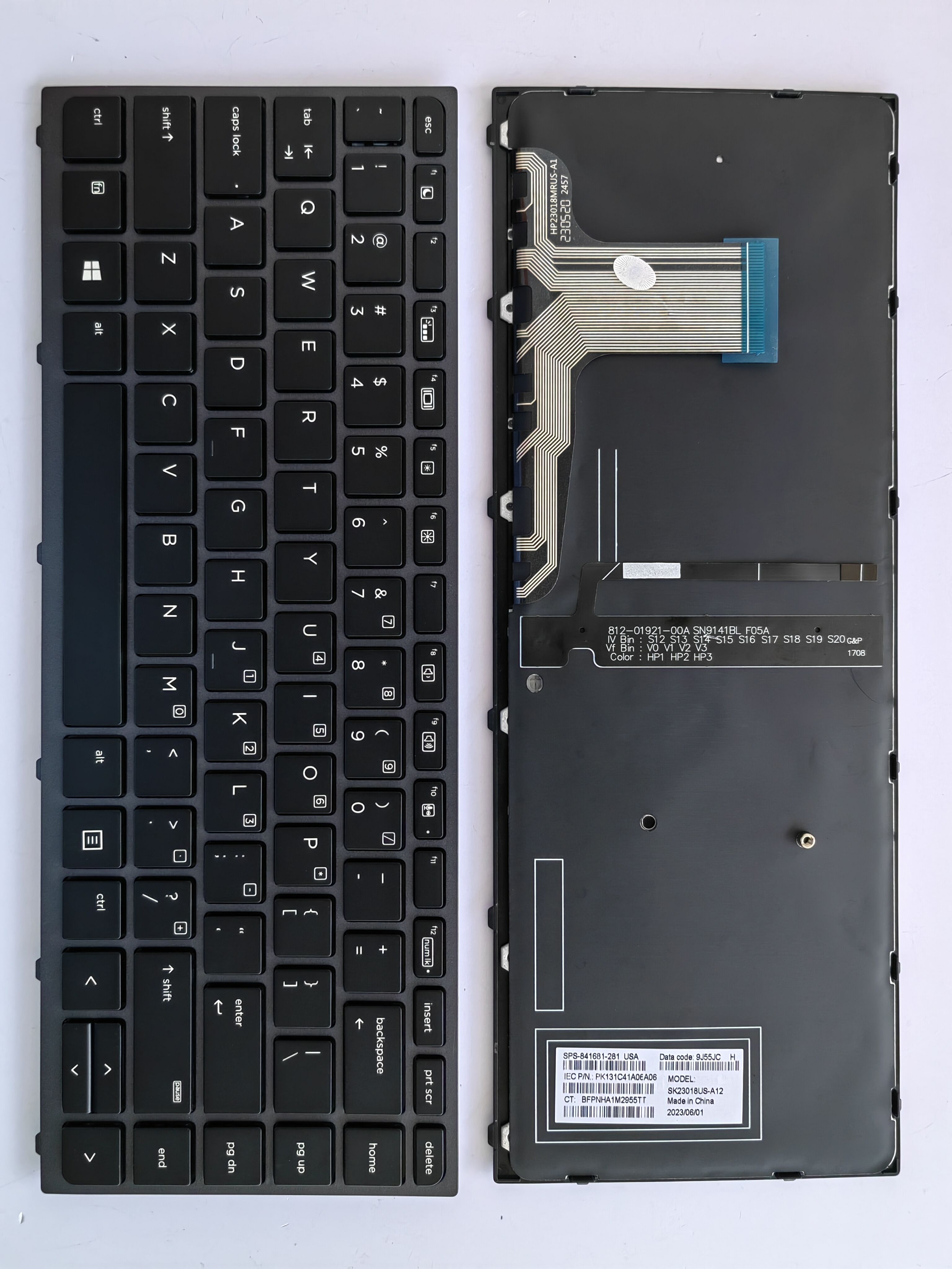 Picture of New Replacement Laptop Keyboard For HP G3/STUDIO G3 GRAY FRAME BLACK Backlit (OEM) US Layout